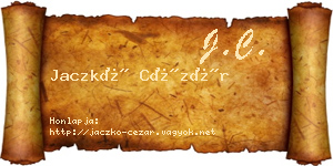 Jaczkó Cézár névjegykártya